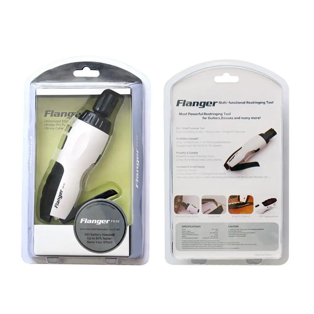 Flanger FX-02 Automatic Guitar String Winder String Cutte Motorized string winder string cutter bridge pin puller Stage Audio