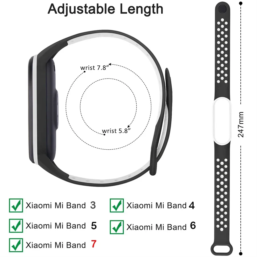 Silicone Sport Wristband for Smart Fitness Tracker