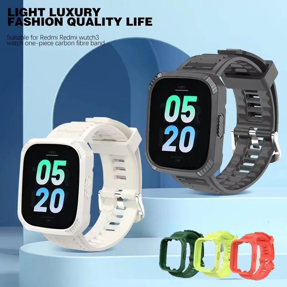Silicone Protective Case & Strap for Smartwatch - Sport Band & Cover Combo