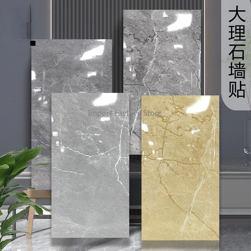 

Marbled Flat Wallpaper Self-adhesive Kitchen Oil Insulation Bathroom Living Room Background Wall Imitation Tile Wall Stickers