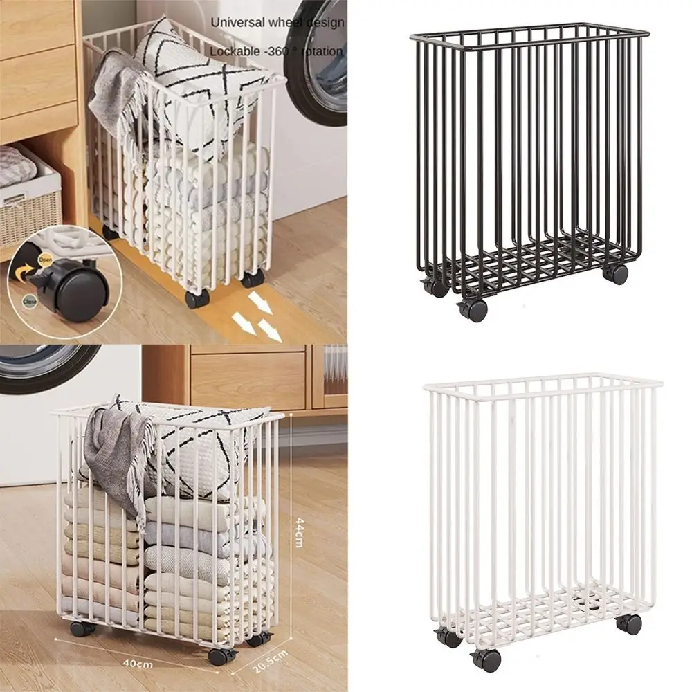 

Mobile Laundry Basket Minimalist Large Capacity. Wheel Dirty Clothes Bucket Sturdy Waterproof Yoga Mat Organizer Toilet