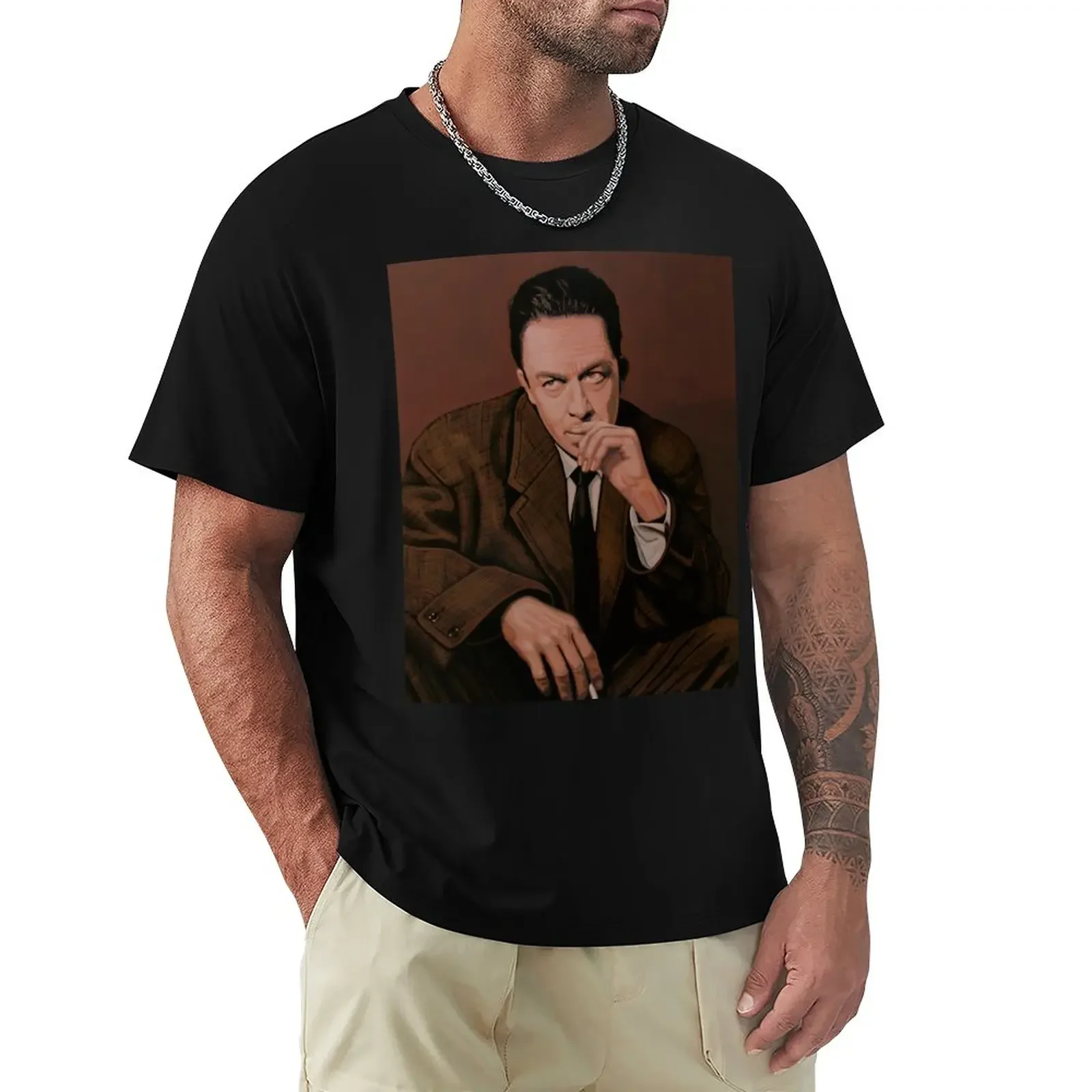 

Albert Camus Painting T-Shirt boys animal print quick drying boys whites mens t shirt