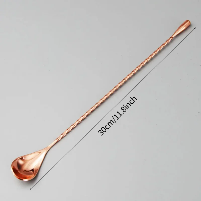 30/40/50cm Stainless Steel Long Handled Cocktail Mixer Bartender Bar Spoon Bar Counter Wine Glass Kit Accessories Whisky Shaker cocktail spoon cocktail stirrers