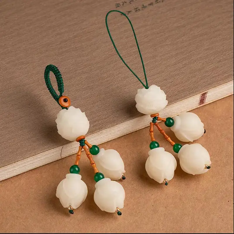 

Handmade Bodhi Mobile Phone Pendant Keychain Bag Pendant Girl Couple Creative Small Gift Men's Magnolia Flower