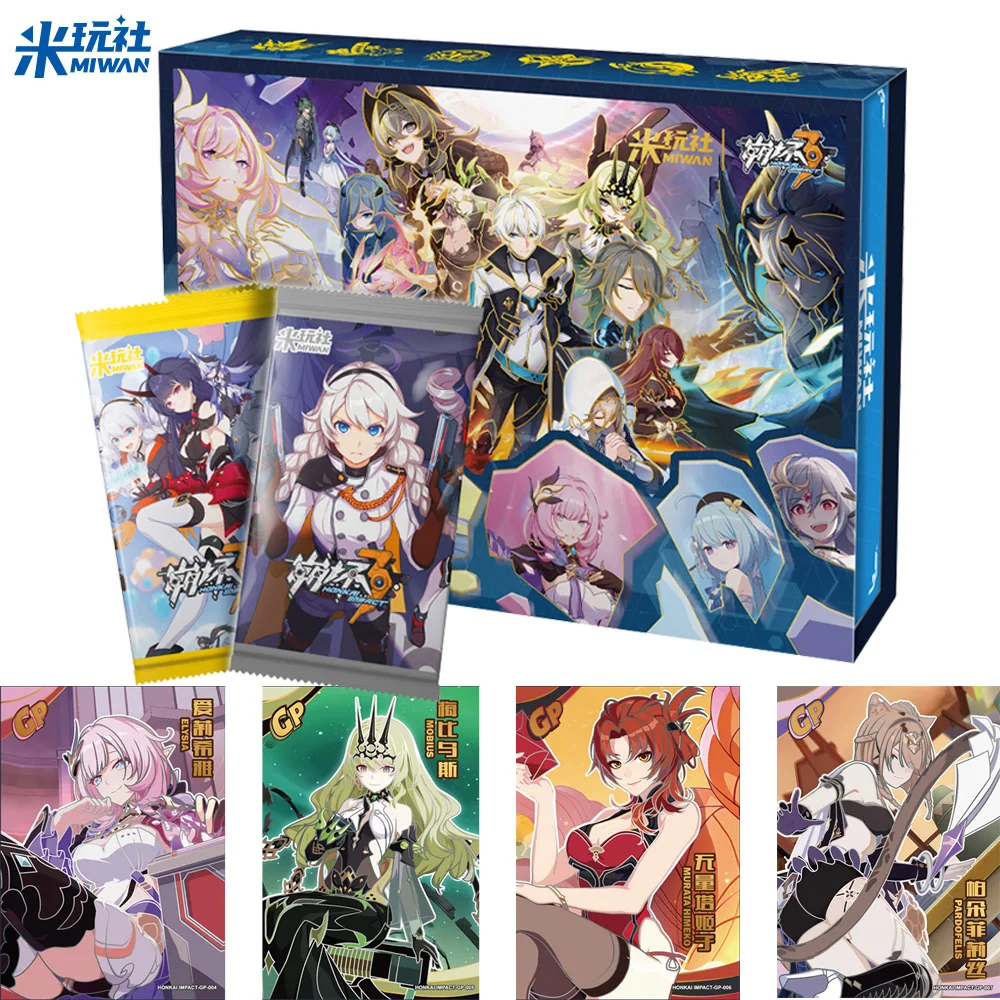 

Anime Honkai Star Rail Rare Collection Cards Peripheral Figure Booster Box Right Angle Thick Table Playing Game Book Card Toys