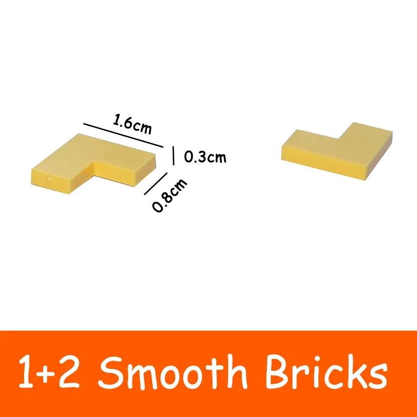 100 Pz 14719 Dimensioni 1 + 2 Mattoni Flat Tile Moc Assemblare Particelle Smooth L Building Blocks Giocattolo Creativo Educativo Fai Da Te Per I Bambi