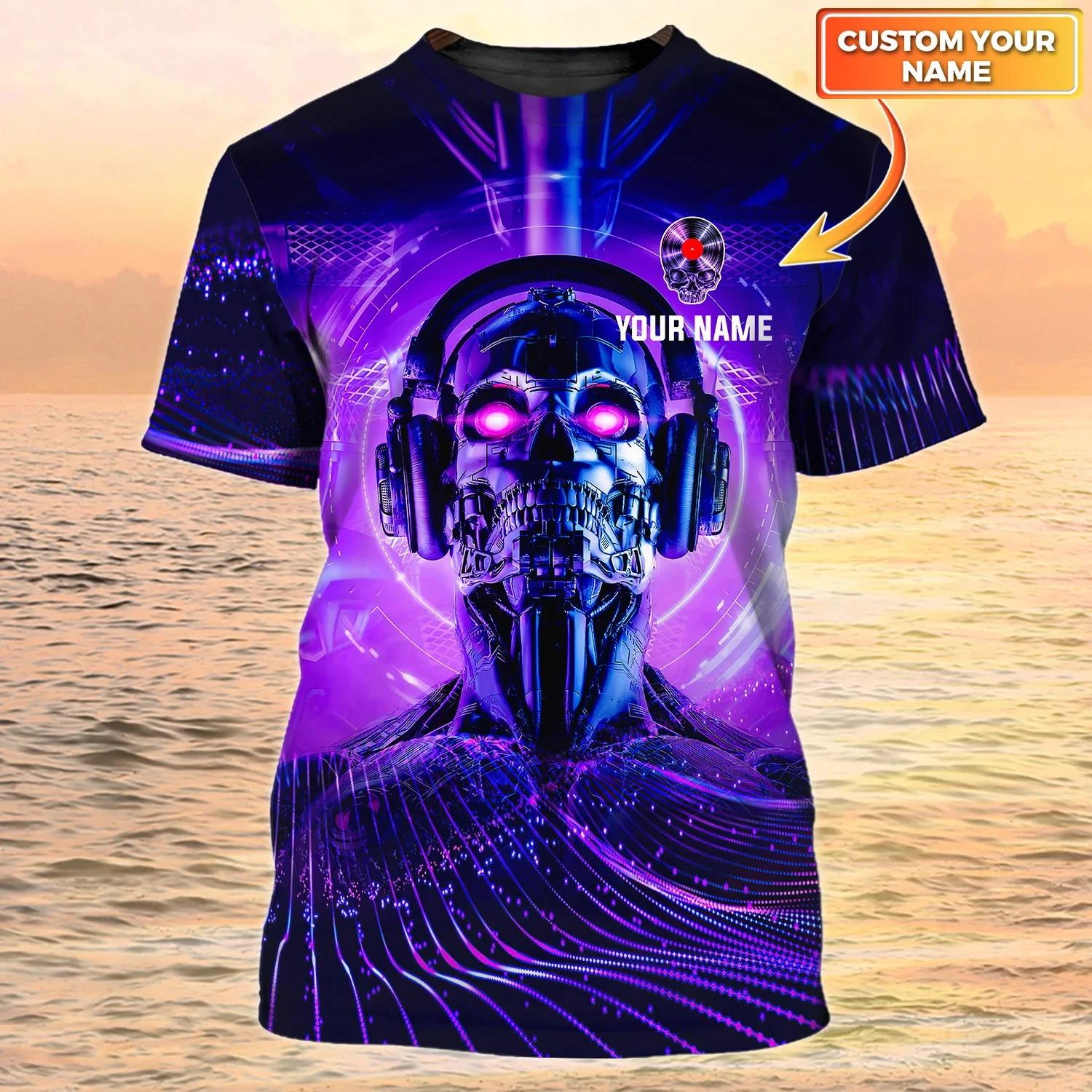 Neuestes Sommer-Herren-Halloween-T-Shirt mit personalisiertem Namen, Rock-DJ-Disco-Player, 3D-gedrucktes T-Shirt, Unisex, lässig, cooles T-Shirt DW114 – Detail 24