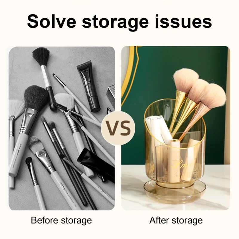 

Makeup Brush Storage Container Cosmetic Elegant Eyebrow Pencil Holder