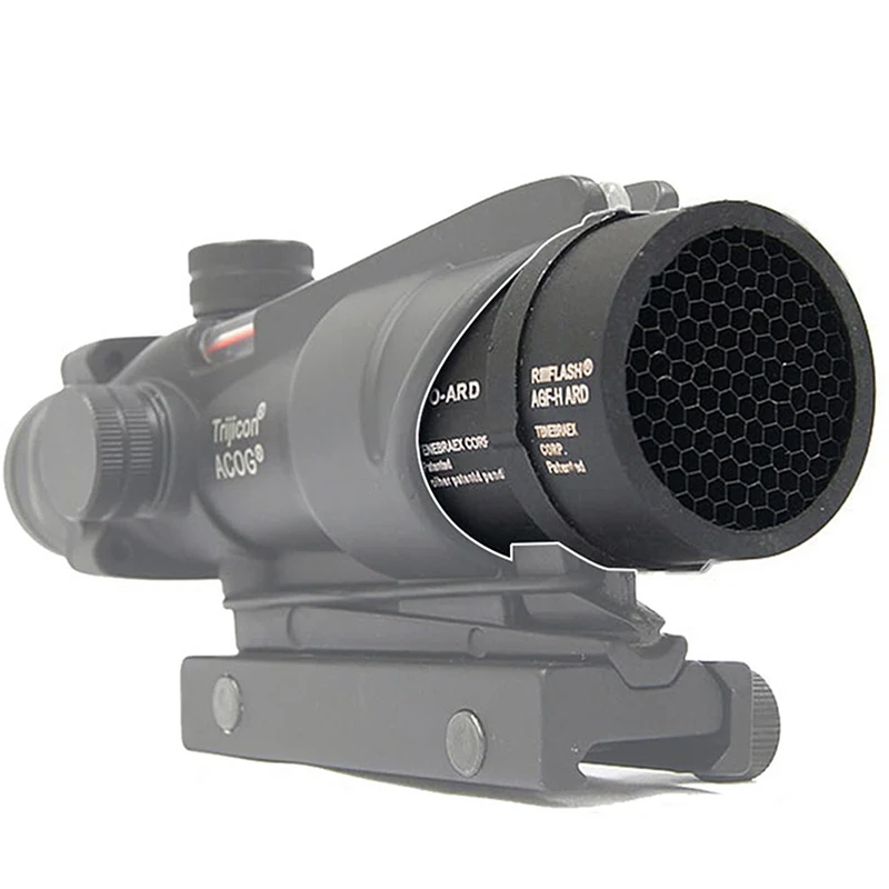 ACOG Scope Protective cover Plastic Mesh Cover Cap Front Lens Protector Anti-Reflection Honeycomb for Hunting Eyepiece Cover