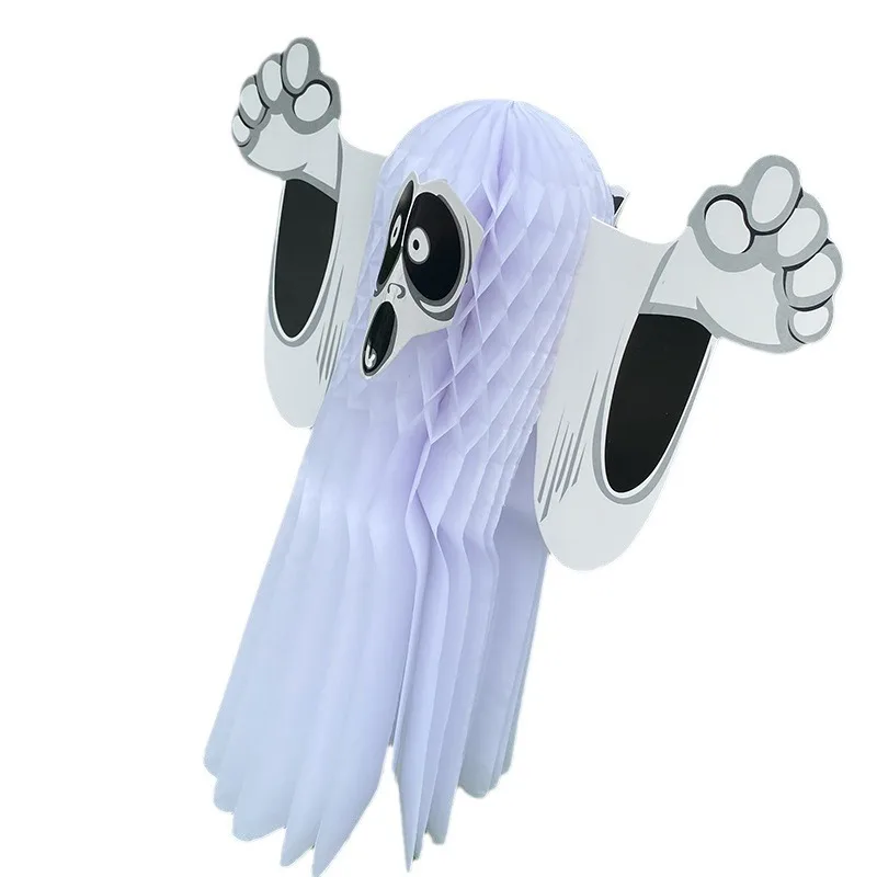 Paper ghosts, halloween ghosts, paper honeycomb pendants, Halloween decorations, props, supplies