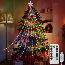 LED Outdoor Waterproof Fairy String Lights with 8 Modes for Garden and Party Decor (Multicolor)