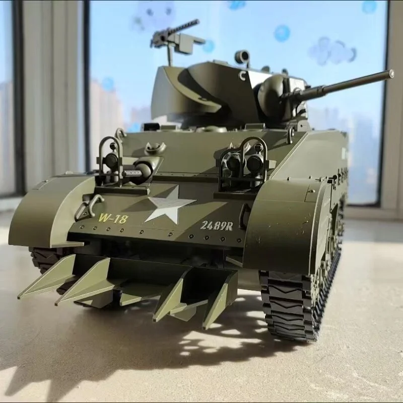Coolbank Model G2080 Usa M5a1 Stuart Remote Control Tank Toy Military Simulation Tank Toy Model Children's Assembly Toy Gift 4