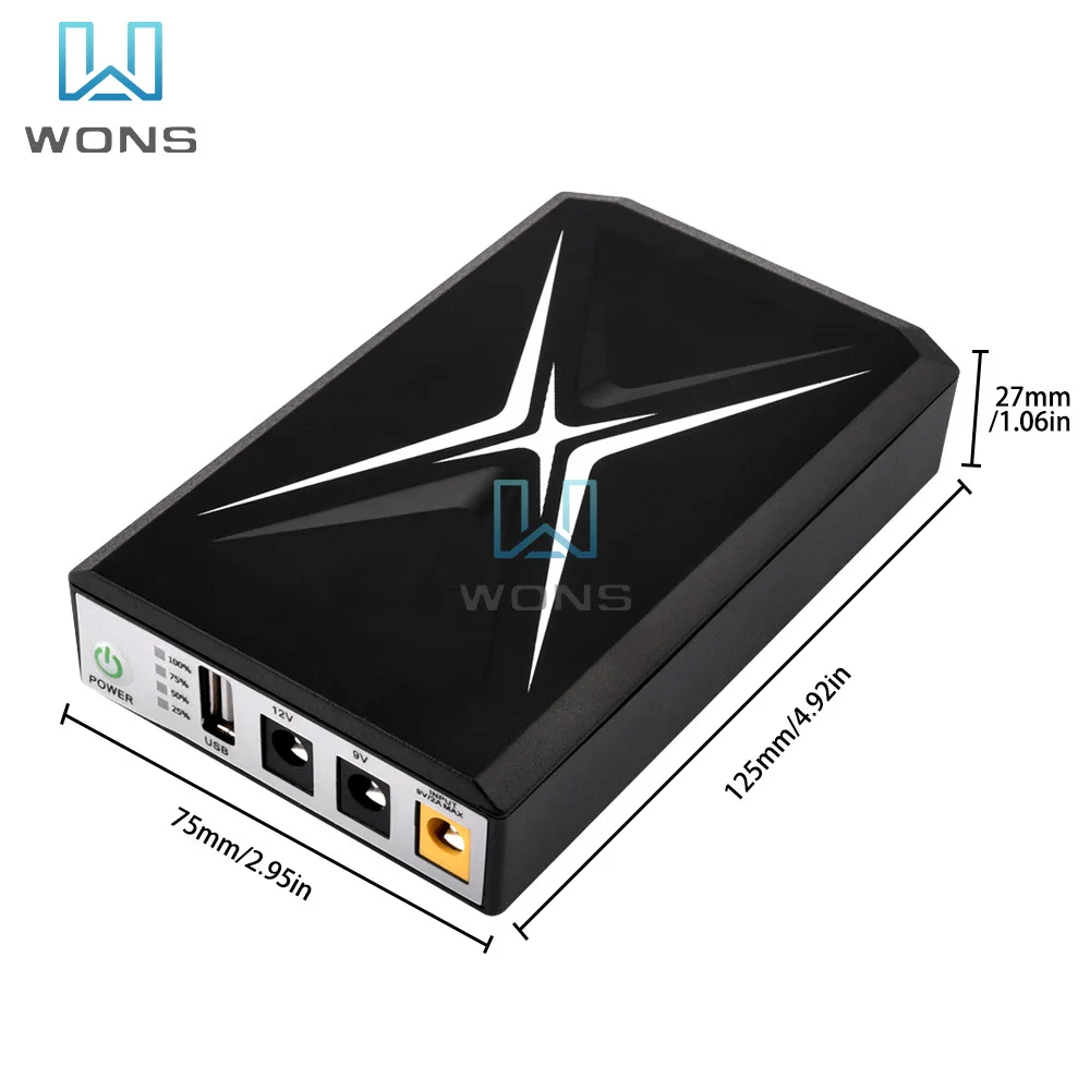 Uninterruptible Power Supply 10400mAh Uninterruptible Power Supply Mini UPS Battery Backup For Security Camera Router WiFi Camera UPS Router Power Bank