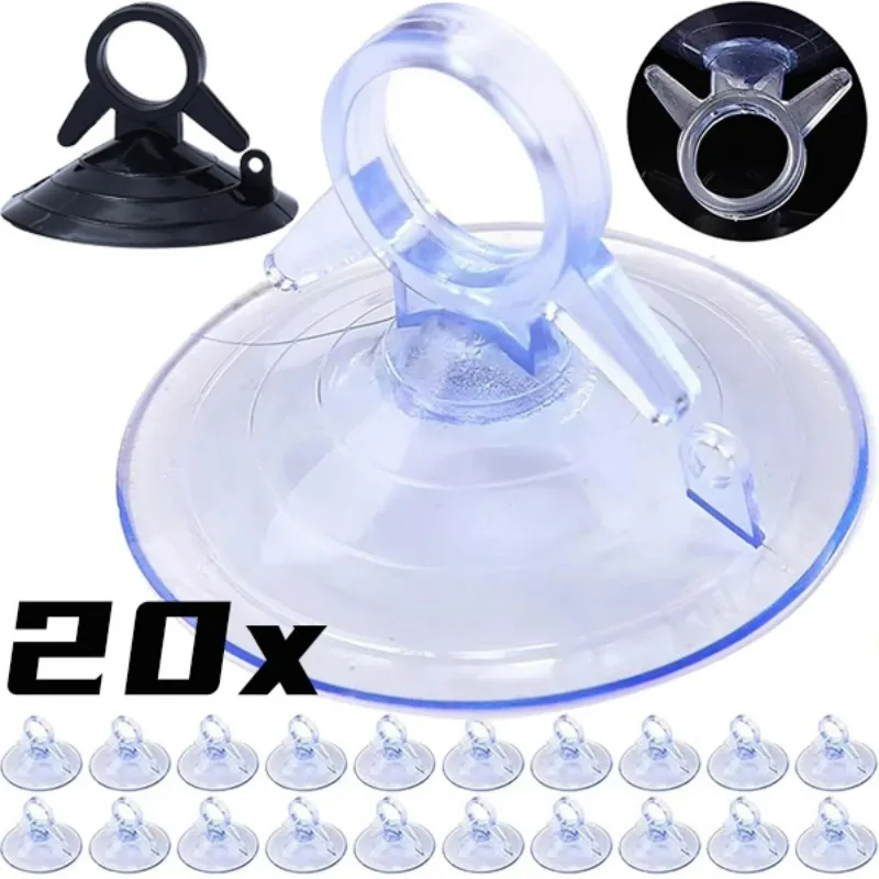 Car Sun Visor Fixing Suction Cup 45mm Black/transparent Rubber Suction Cup Hook Automobile Clip Fastener Accessories