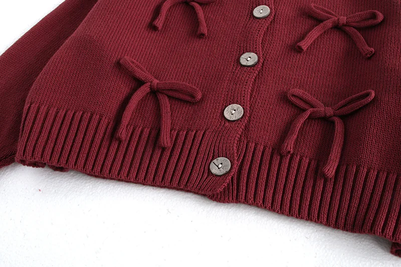 2023 Neujahr gestrickter Kinderpullover 2–7 Jahre, langärmelig, rote Pulloverjacke für Mädchen, koreanischer Stil, Strickjacke für Kinder – Detail 12