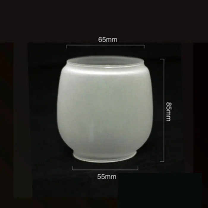 Cheminée En Verre Pour Lampe à Huile - Diamètre 5.3 Cm, Style Rétro, Transparent Soufflé à La Main