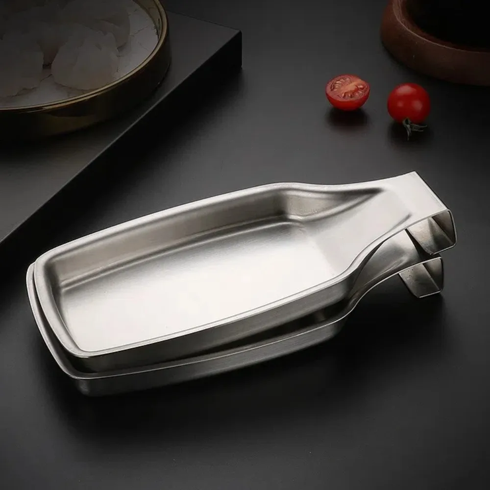 Description Picture 5 of itemDurable Stainless Steel Spoon Put Tray Cooking Tool Multifunction Spoon Rest Heavy Duty Kitchen Spoon Holder