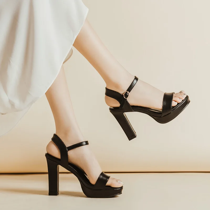 

2024 летние сандалии с ремешком на одной пряжке Новые Модные женские сандалии на тонком высоком каблуке пикантная женская обувь с открытым носком женские сандалии