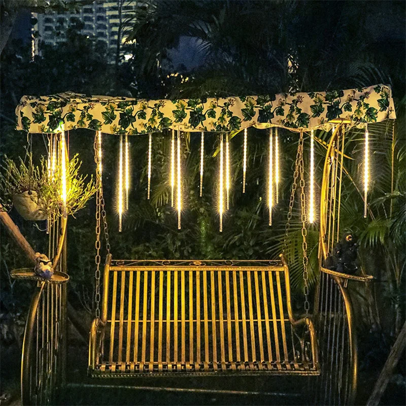 8 Tubes Outdoor Meteor Shower LED String Lights Christmas Tree Decorations for Home Patio Wedding Outdoor New Year Navidad 2024