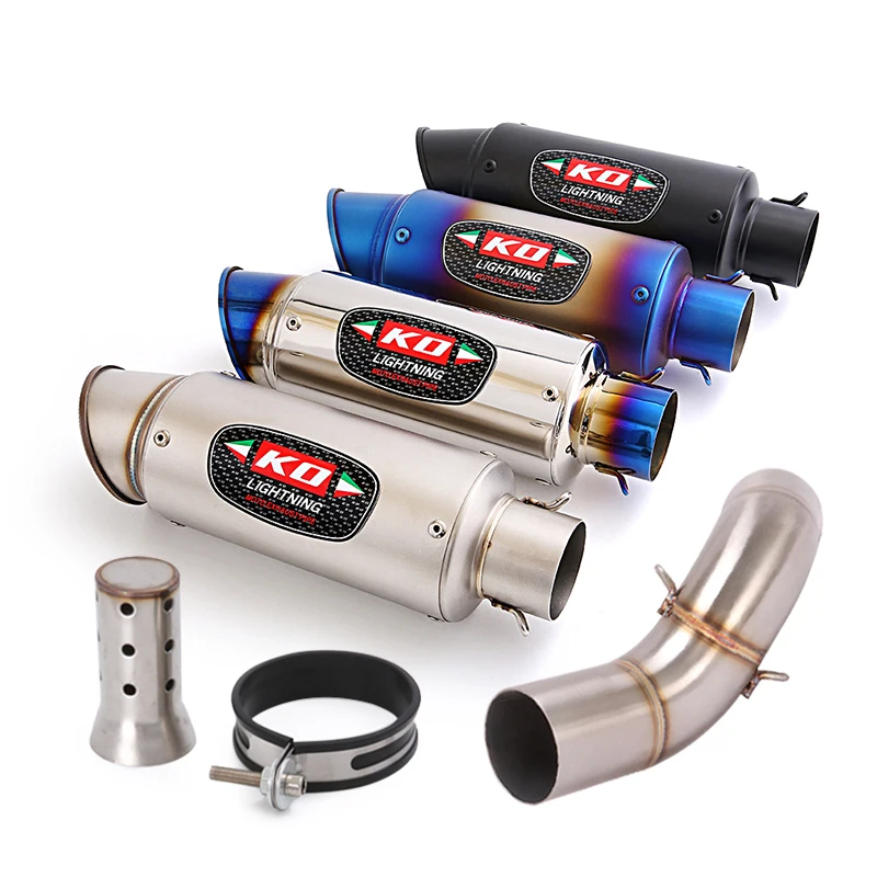 51Mm Per Kawasaki Z900 2020-2021 Silenziatore Per Tubo Di Scarico Per Moto Mid Link Pipe Slip On Con Db Killer Steel Carbon Tail Escape