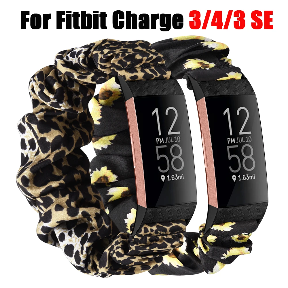 Cinturino Elastico In Tessuto Scrunchies Per Cinturino Fitbit Charge 4/Charge 3 Band Per Cinturino Fitbit Charge 3 Se