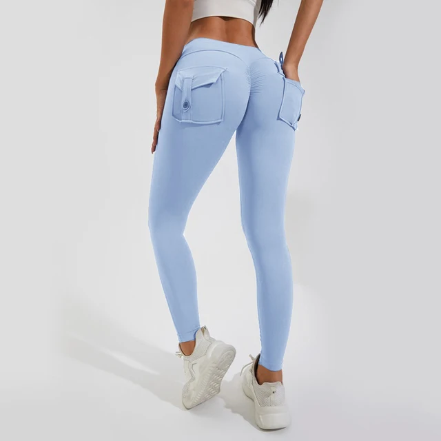 Leggings de sport 2026 pour femme avec poches, taille haute, effet push-up, pour yoga et entraînement, effet seconde peau, XP89