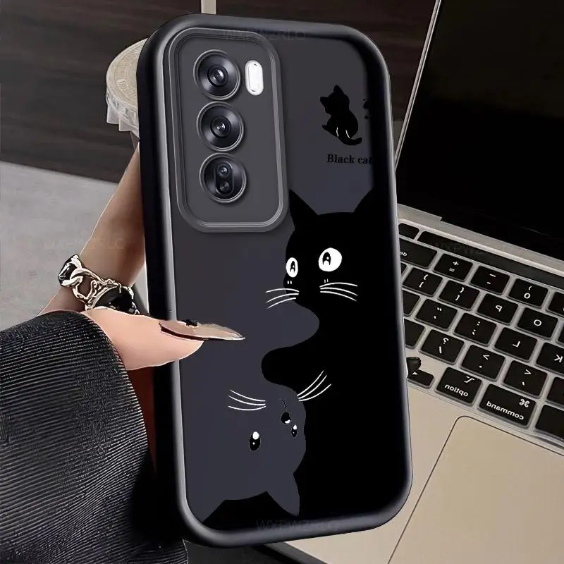 Charming Painted Cat Matte Soft Silicone Shockproof Phone Case
