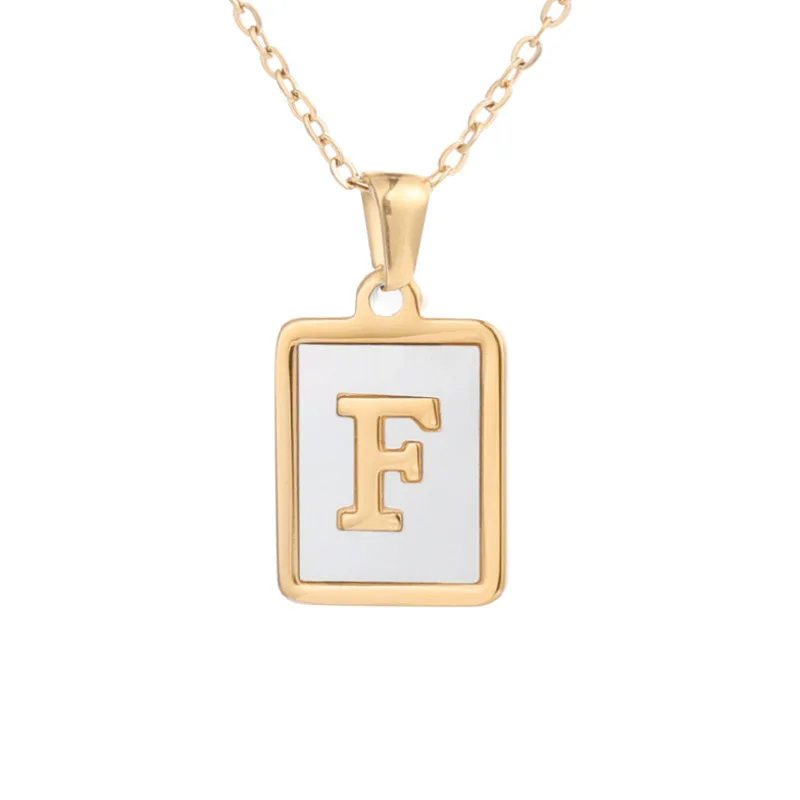 Pink Theory Freenbecky Same Necklace Letter Titanium Steel Shell Lovers Valentine's Day Gift Pendant