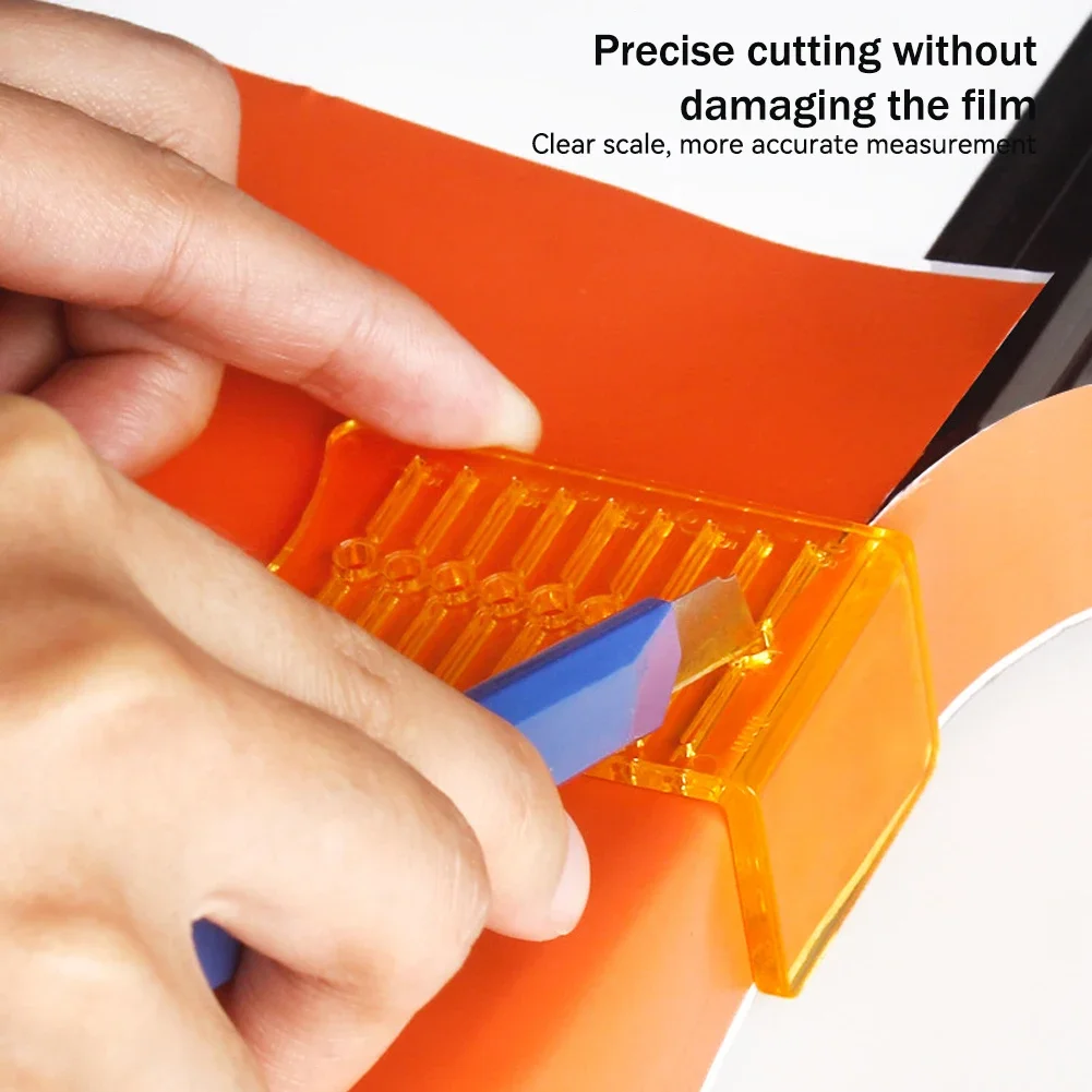 Precision Car Film Scraper Tool 140&deg; 90&deg; Car Vinyl Film Wrapping Scraper Carbon Fiber Tint Squeegee Sticker Knife Measure Tool