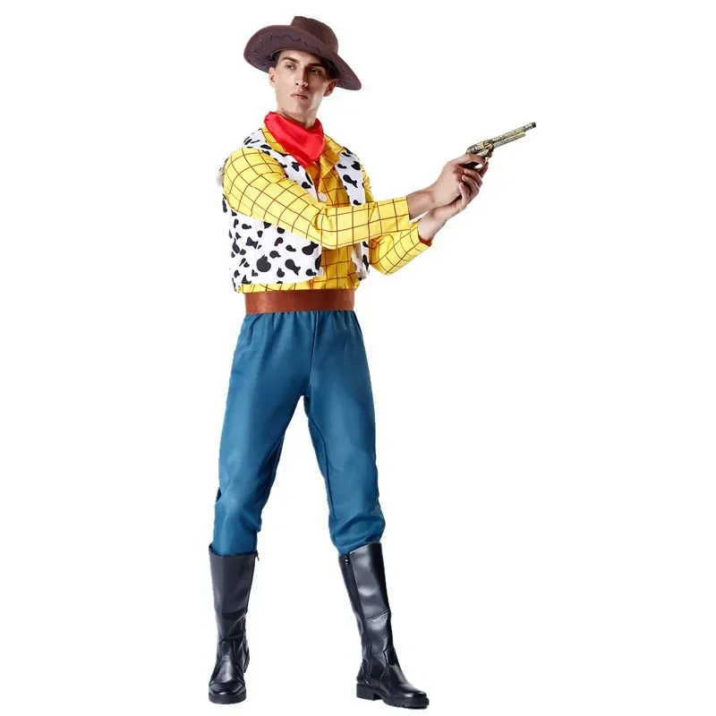 Cosplay Story Woody Costume Sets Cowboy Christmas Dress Unisex Sheriff's Halloween Carnival Dress Up Party Toy Stage Performance