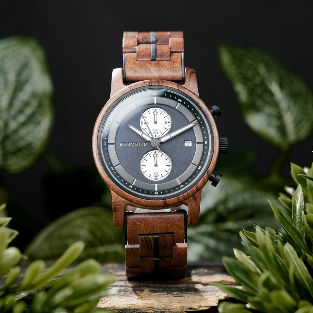 bobo bird watch wood BOBO BIRD Men's Watch Luxury Wood & Stainless Steel Business Wristwatch Personalized OEM & Dropshipping