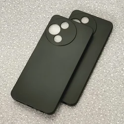 Sleek Matte Black Soft TPU Silicone Back Cover for TCL 60 5G T521H (Black)