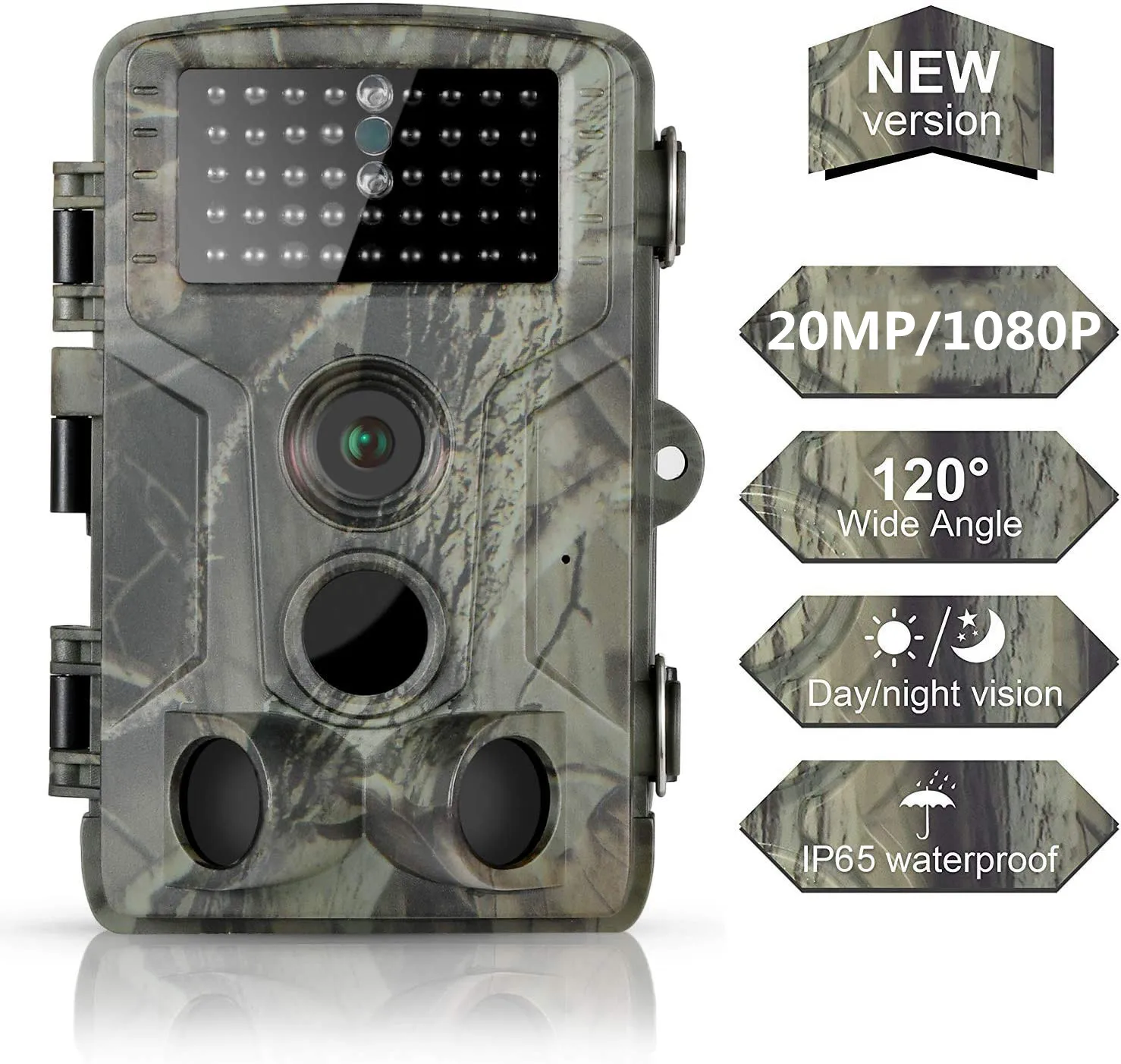 Outdoor Trail Camera 20MP 1080P HD Waterproof Wildlife Hunting Scouting Game Infrared Night Vision Surveillance Trap Camera