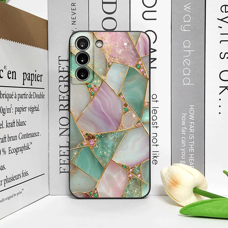Elegant Green Marble Texture Phone Case - Frosted Soft Cover