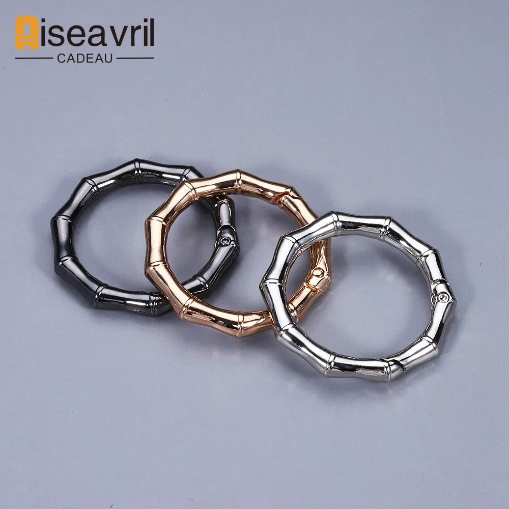 

5pcs Metal Bamboo Buckle Spring Clasps Bag Clips Hook Dog Chain Buckles for DIY Connector Openable Keychain Carabiner Wholesale