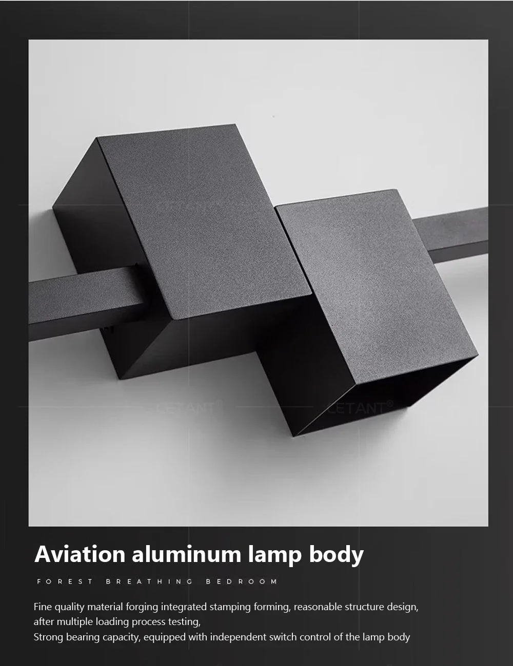 Description Picture 4 of itemModern LED Wall Lamp Minimalist Black 60-100cm Up Down Luminous Light For Bedroom Bedside Living Room Hallway Indoor Wall Sconce