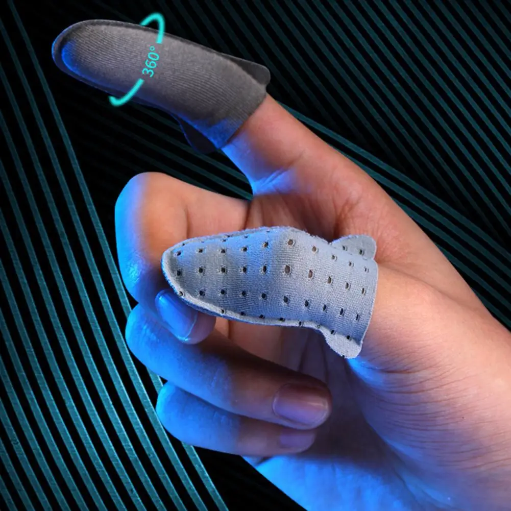 10 Pairs Reusable Finger Cots Wear Resistant Gaming Finger Sleeves Mobile Screen Game Controller Sweat-proof Gloves
