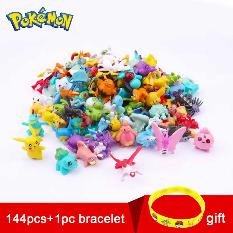 Pokemon Figures Model Lot Bulk Buy 24-144Pcs Different Styles Pikachu Anime  Figure Do