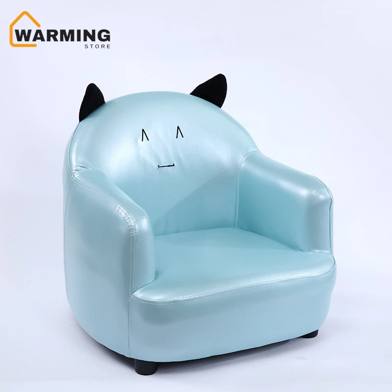 Warming Children's Leather Sofa Seat Sponge Filled Girl Princess Sofa Cute Lazy Boy Reading Cartoon