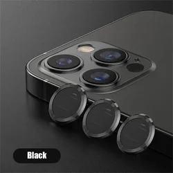 Premium Metal Camera Lens Protector - Universal Fit for Various iPhone Models (Black)
