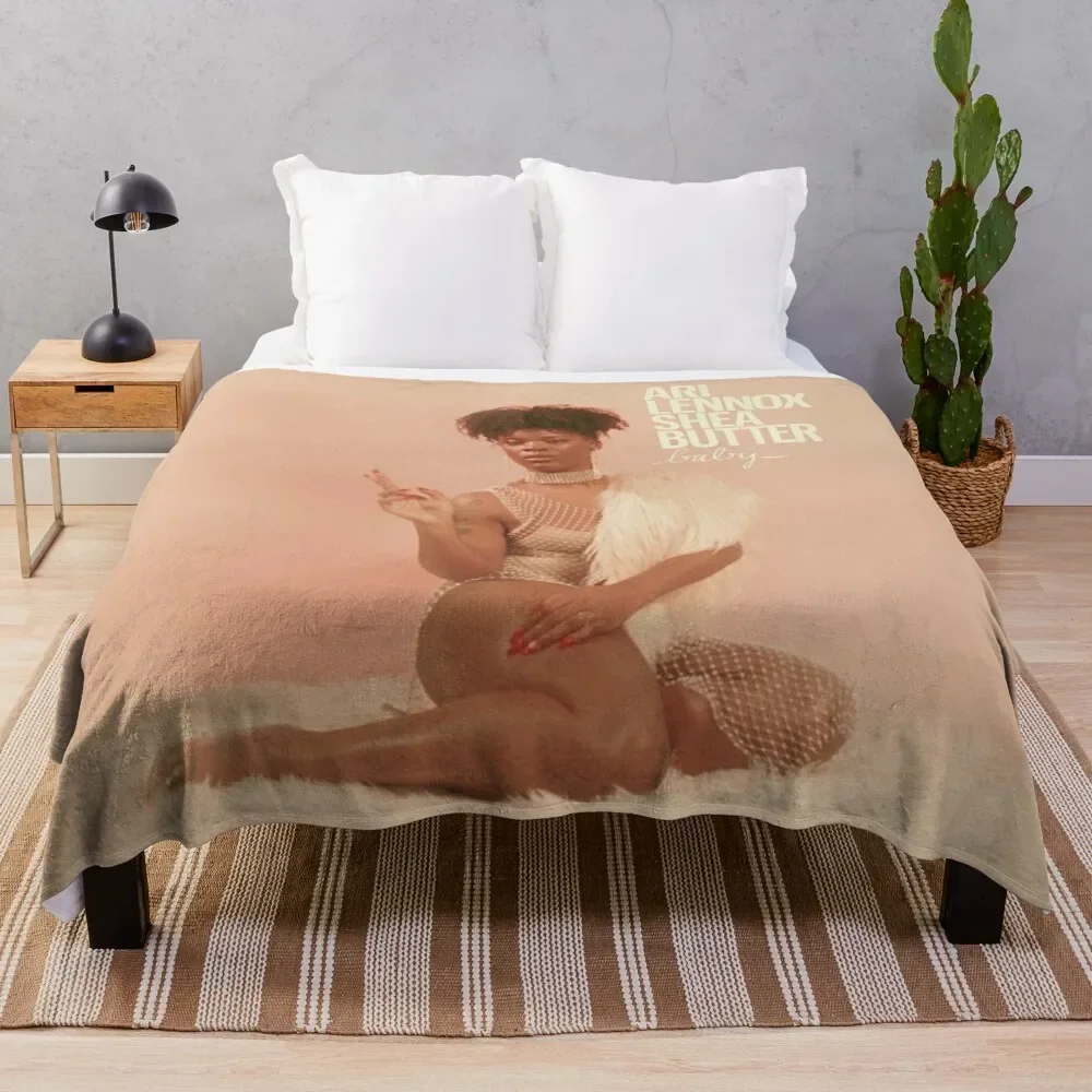 

Ari Lennox - Shea Butter Baby Throw Blanket Tourist Soft Plaid Blankets