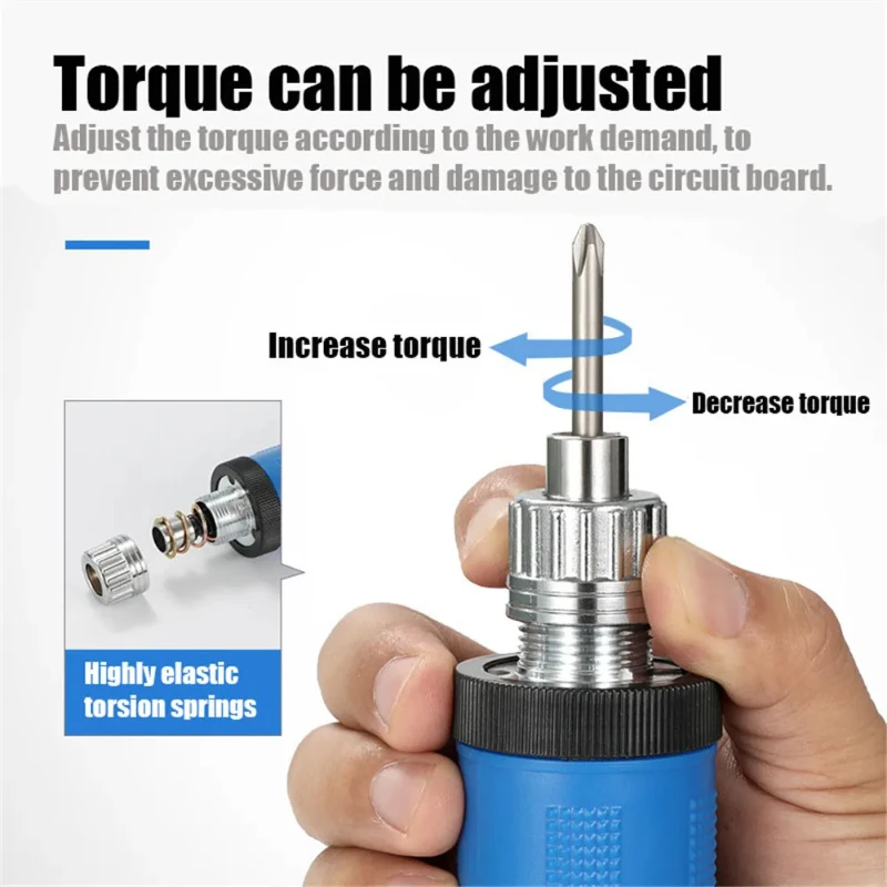 

Industrial Electric Screwdriver with Line Adjustable Speed Torque Precision Power Screwdriver Repair Tool for Phone Watch Laptop