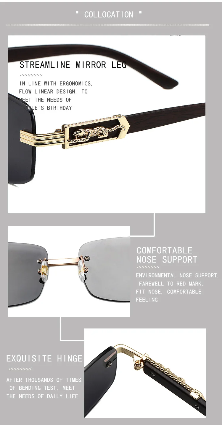 Diamond Cut Edge Sunglasses Vintage Men's Sunglasses Wood Style_voghion.com