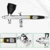 NEOECO NCT-SJ83 Dual Action Airbrush 9cc 1/3 oz Fluid Cups Quick Remove Air brush Cap Design Gravity Feed Set for Model Cake Art 3