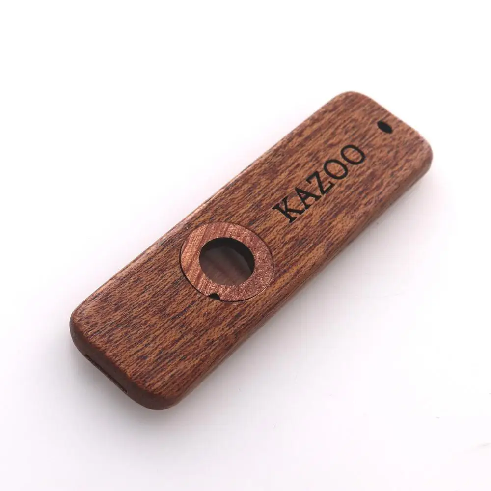 Wooden Kazoos Wooden Kazoo Flute for Beginners Professional Accompaniment Kazoo with Diaphragm Musical Instrument for Acoustic Guitar Ukulele