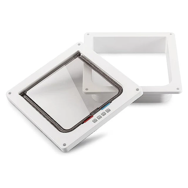 Puppy Kitten Safety In&out Pet Door with 4 Way Security Lock Dog Cat Flap Door Cat Puppy Safety Gate Pet Doors and Sliding Door