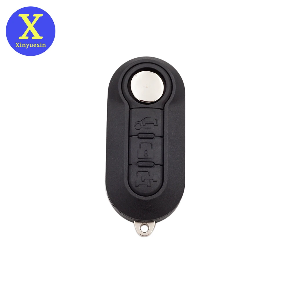 Okeytech 3 Tasten Remote Auto Schlüssel Shell Case für Fiat 500 Panda Punto  Bravo Auto Uncut Blade Normal White Button