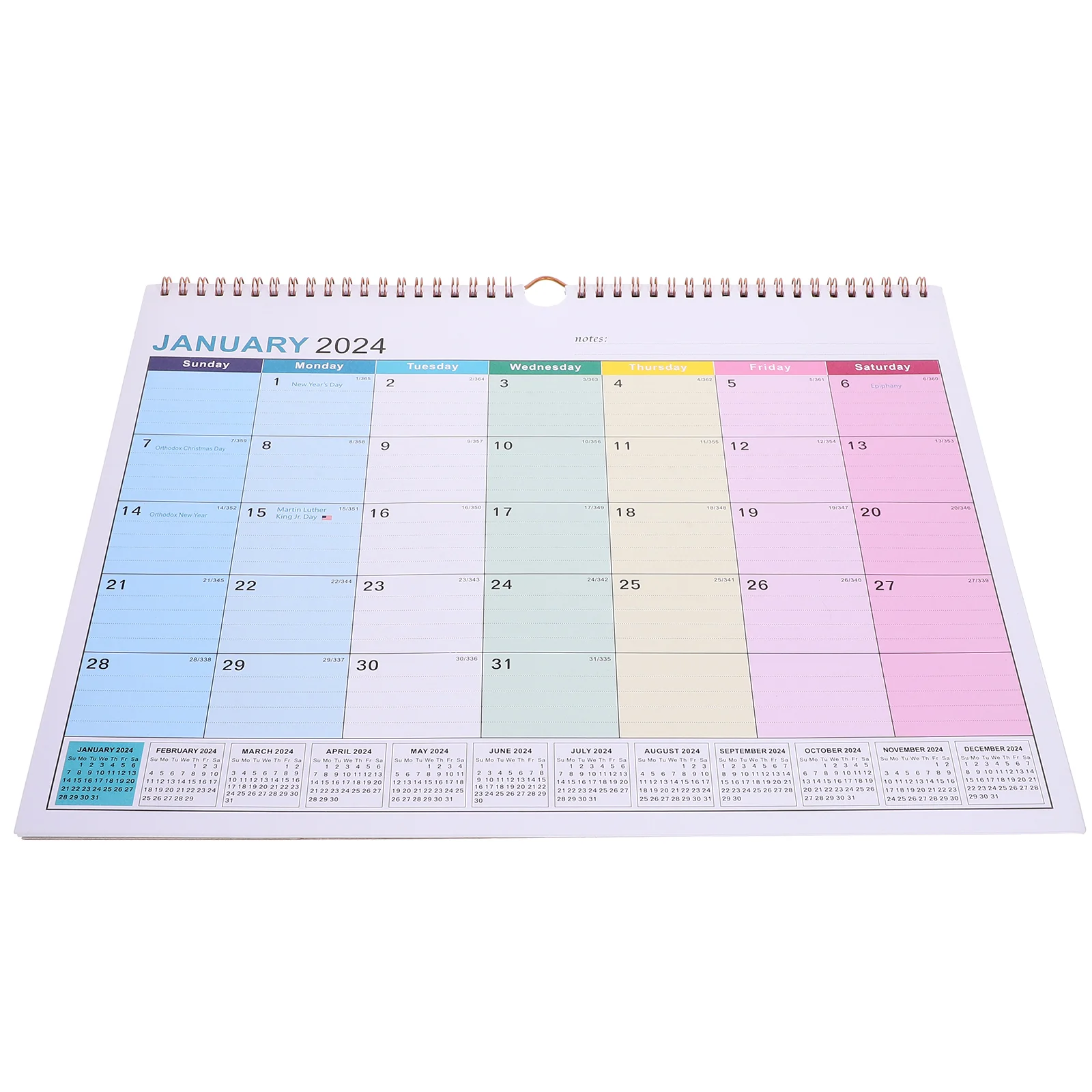 

English Wall Calendar Monthly Hanging Calendar Home Large Desk Monthly Office for Home Office Schedule Paper Year Planning Note