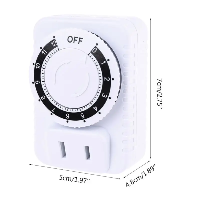 AC 110V-120V 220V 12 Hour Mechanical Wall Plug Switch Timer Socket Home Appliances Control