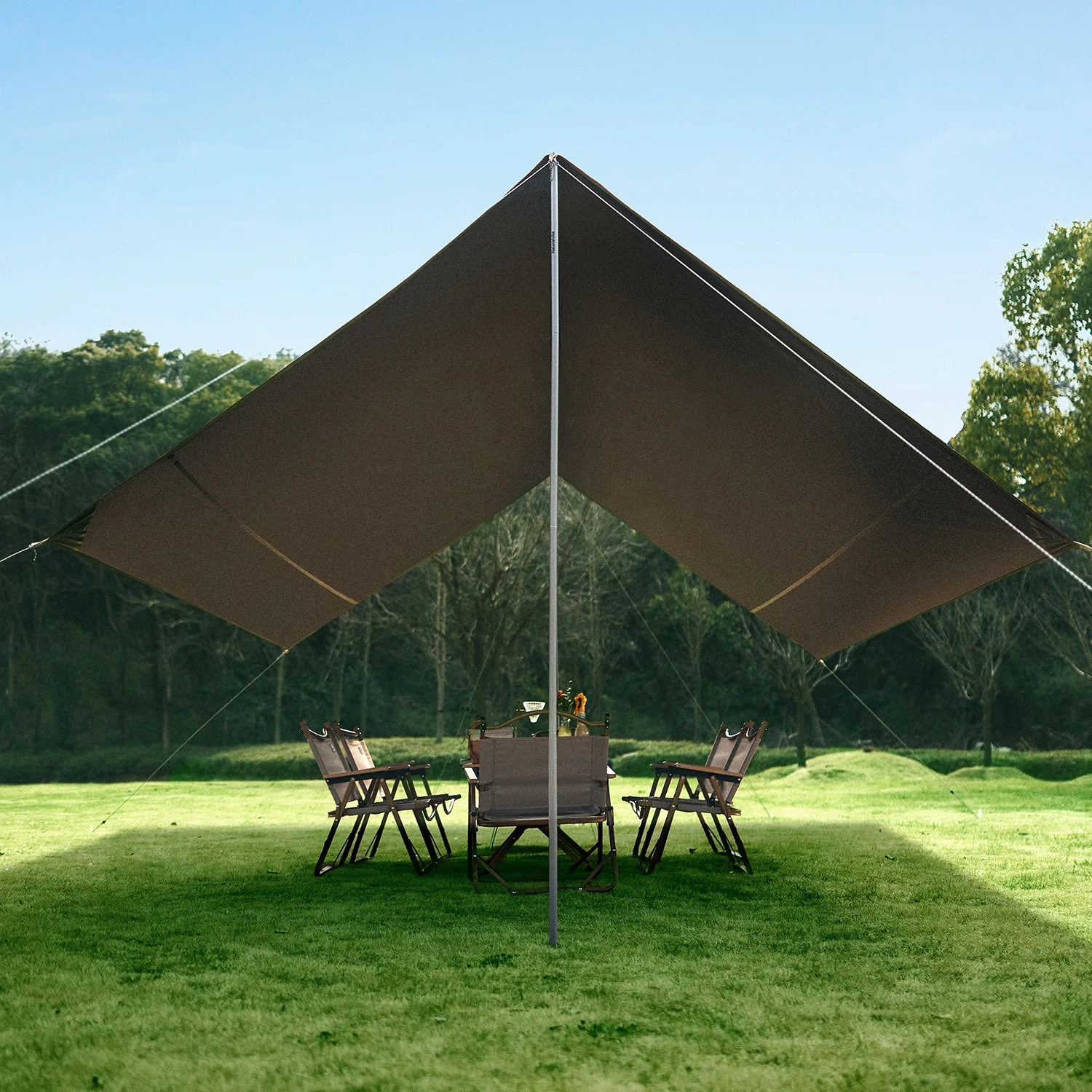Naturehike Camping Sun Shelter Awning UV Protection UPF2000+ Waterproof PU18000 Outdoor Tarp Sunshade Canopy Black Vinyl Awning waterproof tarpaulin waterproof tarp tarpaulin rain cover ultralight tarp camping canopy
